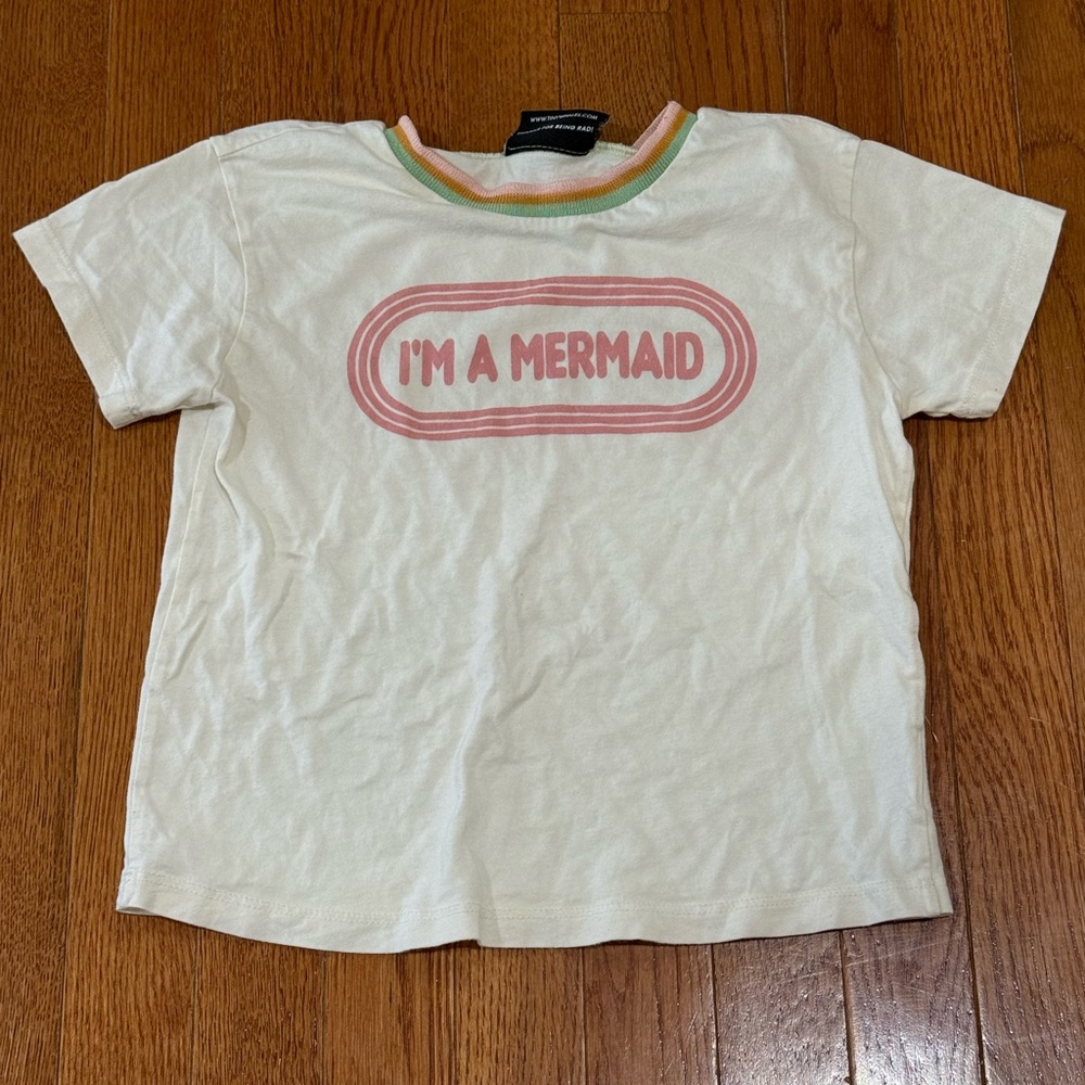 Tiny Whales Boxy Retro Mermaid Graphic Short Sleeve Tee